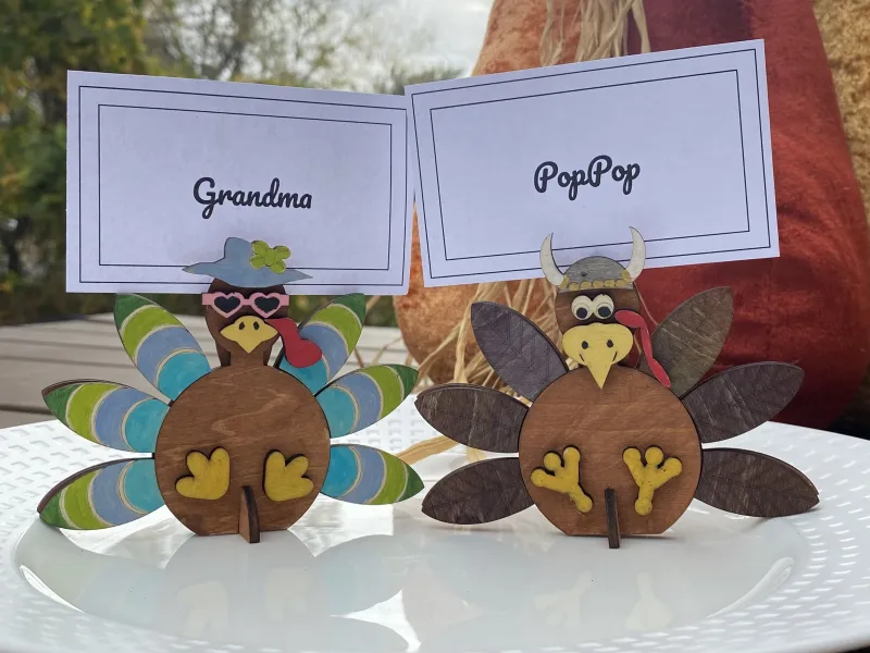 Thanksgiving Turkey Place Card Holder - DIY Kit - With XCS How-to video